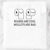 Die Bärenart ist Cool und die Mullets sind schlech Rechteckiger Aufkleber (Tasche)