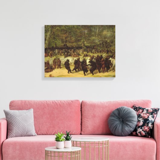 Die Bärenmalerei - William Holbrook Bart Leinwanddruck (Insitu (Wohnzimmer))