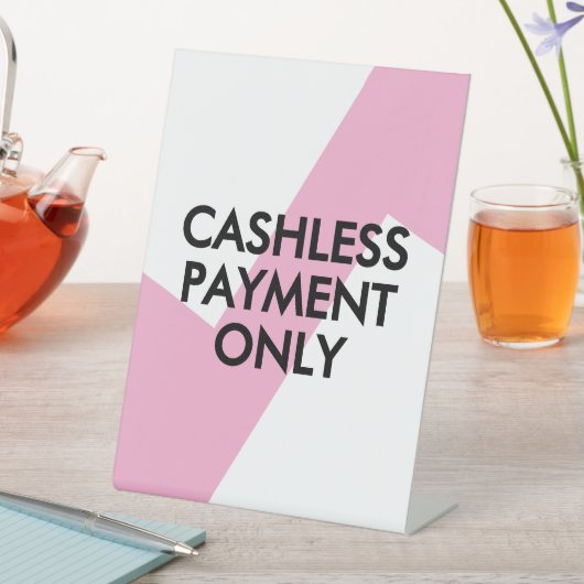 Die bargeldlose Zahlung ist nur in zeitgenössische Sockelschild (In Situ)