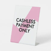 Die bargeldlose Zahlung ist nur in zeitgenössische Sockelschild (Vorderseite)