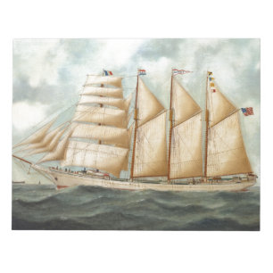 Die Barkentine HERDIS der American Star Line Notizblock