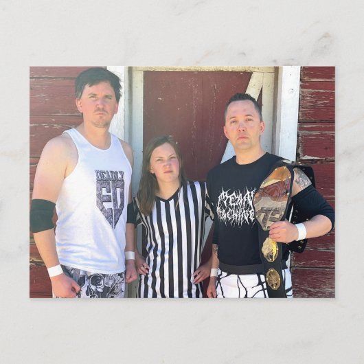 Die Barnyard-Schüssel - Todtätige Ed vs. Gemeine M Postkarte (Vorderseite)