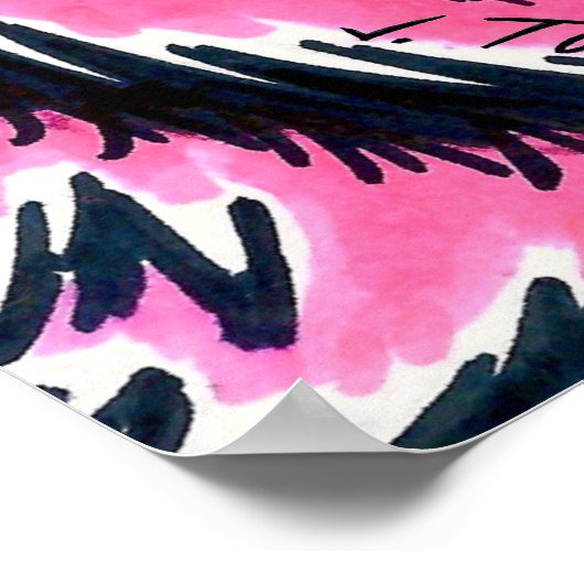 Die Baroness™ und ihr rosa Werwolf Poster (Ecke)