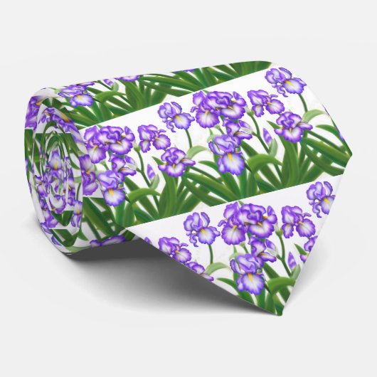 Die Bartete Iris-Krawatte Krawatte (Gerollt)