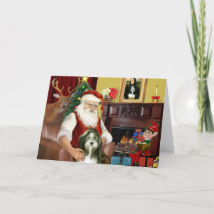 Die bärtige Collie des Weihnachtsmanns (#9) Feiertagskarte