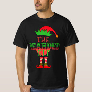Die bärtige Elf-Familie passende Weihnachtspyjama T-Shirt