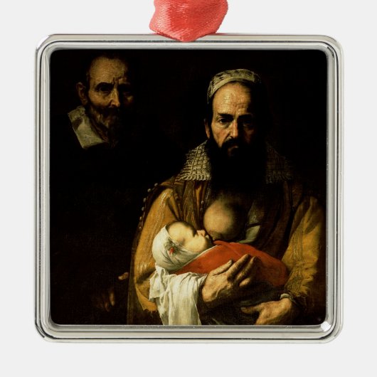 Die bärtige stillende Frau, 1631 Silbernes Ornament (Vorne)
