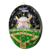 Die Baseball-Feld-sternenklaren Nächte Dartscheibe (Vorderseite rechts)