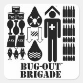 Die Basics-Aufkleber Quadratischer Aufkleber (Vorderseite)