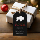 Die Basics White Buffalo Black & White Kariert ID6 Geschenkanhänger