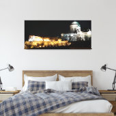 Die Basilika von Esztergom erstrahlte zu Weihnacht Leinwanddruck (Insitu (Schlafzimmer))