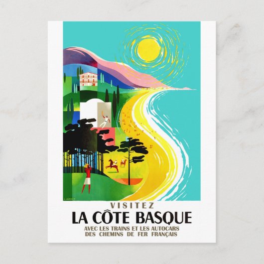 Die baskische Küste Frankreichs, Jahrtausendreise Postkarte (Vorderseite)