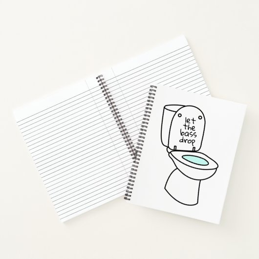 Die Bass Drop Toilette gelassen Notizblock (Innenseite)