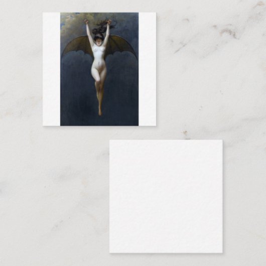 Die Bat-Frau Albert Joseph Penot Quadratische Visitenkarte (Vorne/Hinten)