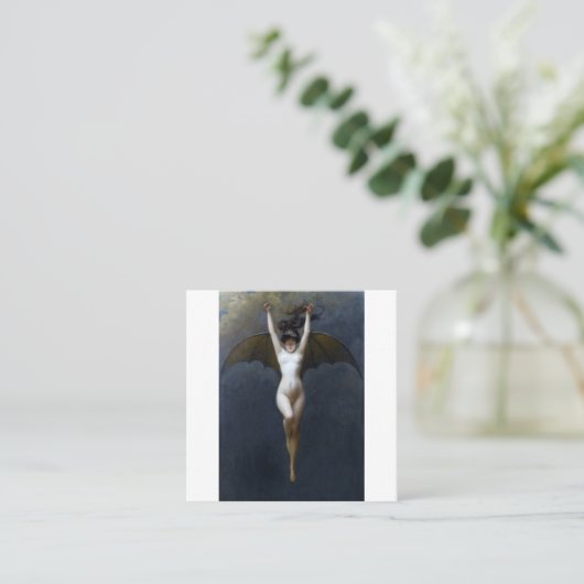 Die Bat-Frau Albert Joseph Penot Quadratische Visitenkarte (Stehend Vorderseite)