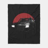Die Batman & Batmobile Grafik Fleecedecke (Vorderseite)