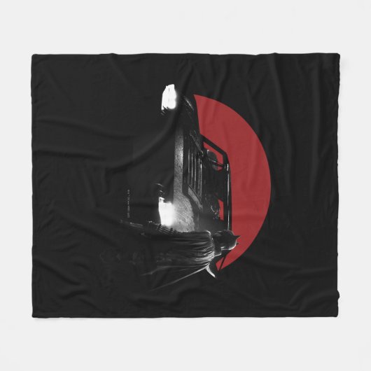 Die Batman & Batmobile Grafik Fleecedecke (Vorderseite (Horizontal))
