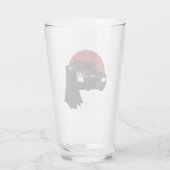 Die Batman & Batmobile Grafik Glas (Rückseite)