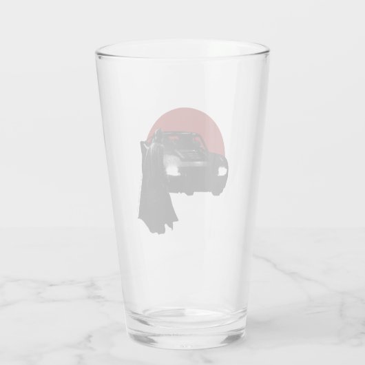Die Batman & Batmobile Grafik Glas (Rückseite)