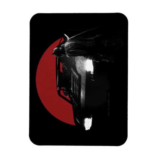 Die Batman & Batmobile Grafik Magnet (Vertikal)