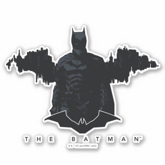 Die Batman Gotham-Silhouette Aufkleber (Vorderseite)
