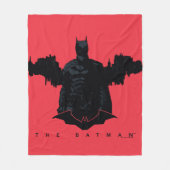 Die Batman Gotham-Silhouette Fleecedecke (Vorderseite)