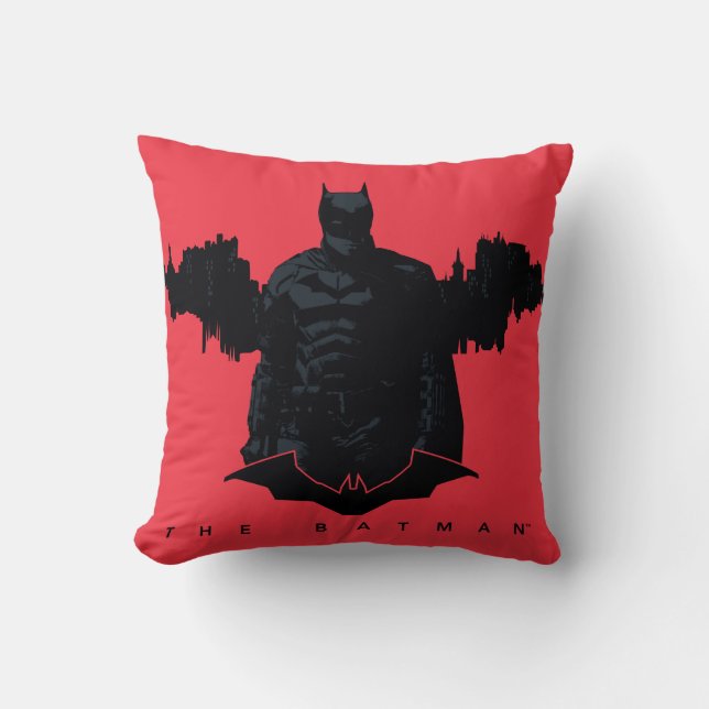 Die Batman Gotham-Silhouette Kissen (Vorderseite)