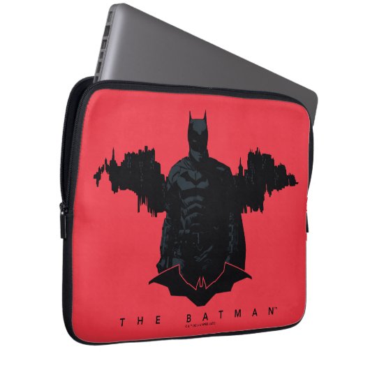 Die Batman Gotham-Silhouette Laptopschutzhülle (Vorne Rechts)