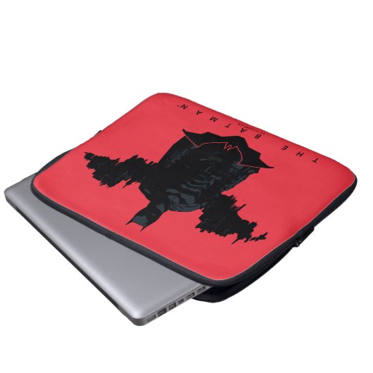 Die Batman Gotham-Silhouette Laptopschutzhülle (Vorne Knopf)