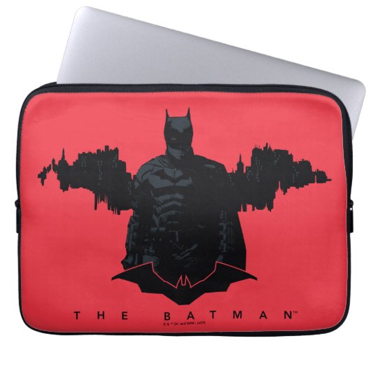 Die Batman Gotham-Silhouette Laptopschutzhülle (Vorderseite)