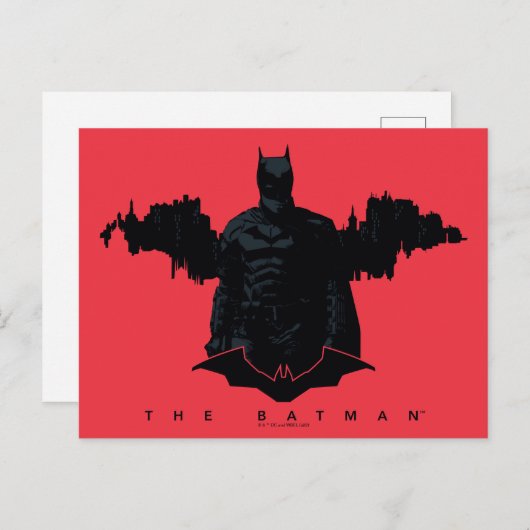 Die Batman Gotham-Silhouette Postkarte (Vorne/Hinten)