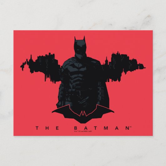 Die Batman Gotham-Silhouette Postkarte (Vorderseite)