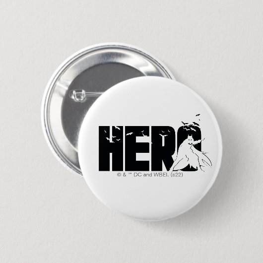 Die Batman-Grafik "Hero" Button (Vorne & Hinten)