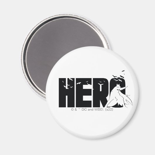 Die Batman-Grafik "Hero" Magnet (Vorderseite/Rückseite)