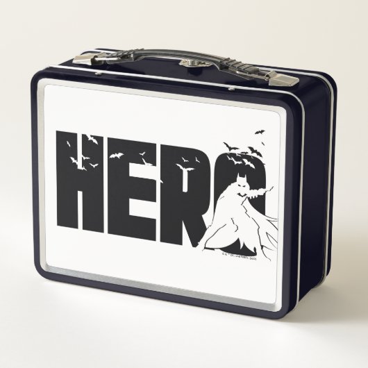 Die Batman-Grafik "Hero" Metall Brotdose (Rückseite)