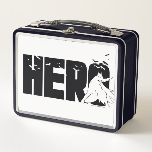 Die Batman-Grafik "Hero" Metall Brotdose (Vorderseite)