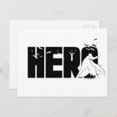 Die Batman-Grafik "Hero" Postkarte (Vorne/Hinten)