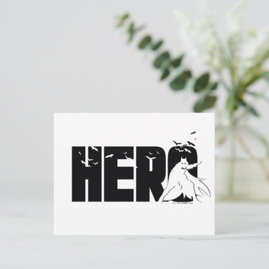 Die Batman-Grafik "Hero" Postkarte (Stehend Vorderseite)