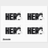 Die Batman-Grafik "Hero" Rechteckiger Aufkleber (Blatt)