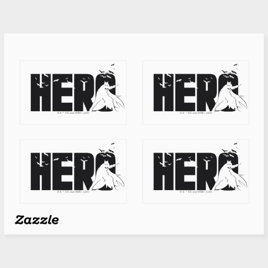 Die Batman-Grafik "Hero" Rechteckiger Aufkleber (Blatt)