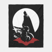 Die Batman Motorrad-Silhouette Fleecedecke (Vorderseite)