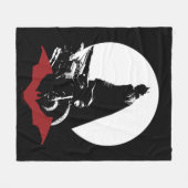 Die Batman Motorrad-Silhouette Fleecedecke (Vorderseite (Horizontal))