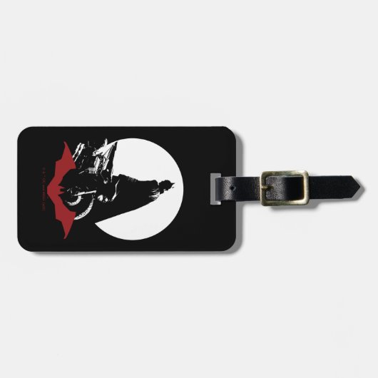 Die Batman Motorrad-Silhouette Gepäckanhänger (Vorderseite horizontal)