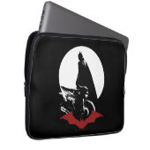 Die Batman Motorrad-Silhouette Laptopschutzhülle (Vorne Rechts)