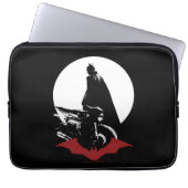 Die Batman Motorrad-Silhouette Laptopschutzhülle (Vorderseite)