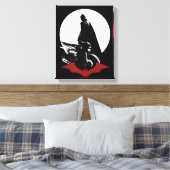 Die Batman Motorrad-Silhouette Leinwanddruck (Insitu (Schlafzimmer))