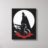 Die Batman Motorrad-Silhouette Leinwanddruck (Vorderseite)