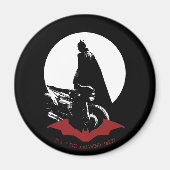 Die Batman Motorrad-Silhouette Magnet (Vorne)