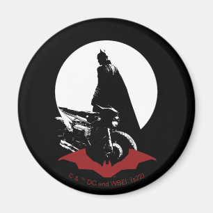 Die Batman Motorrad-Silhouette Magnet