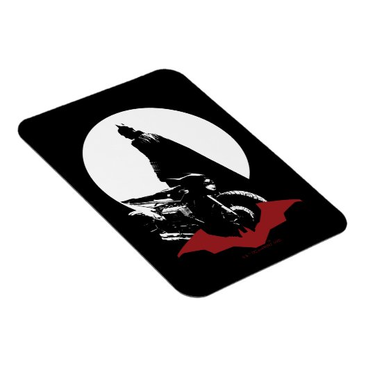 Die Batman Motorrad-Silhouette Magnet (Rechte Seite)
